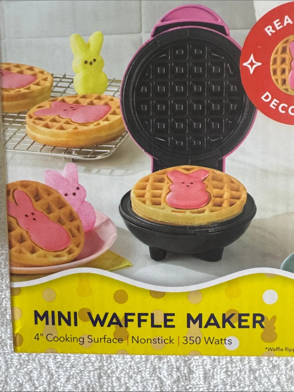 Dash Peeps Pink Mini Waffle Maker